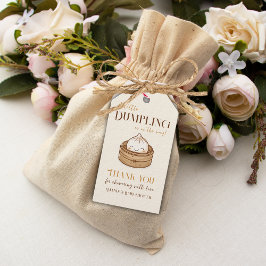 アジアの小さな餃子のかわいいベビーシャワー ギフトタグ