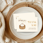 アジアの小さな餃子のかわいいベビーシャワー サンキューカード