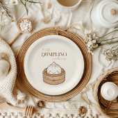 アジアの小さな餃子のかわいいベビーシャワー ペーパープレート