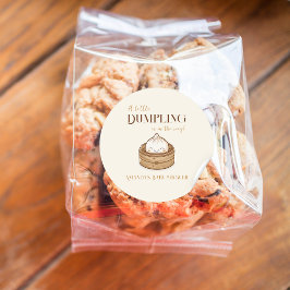 アジアの小さな餃子のかわいいベビーシャワー ラウンドシール