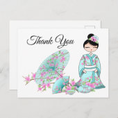 アジアの少女ありがとうございます ポストカード (正面/裏面)