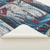 アジアの少女の落書き シェルパブランケット (3/4)