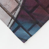 アジアの少女の落書き フリースブランケット (角)