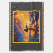 アジアの少女遊のバイオリン超現実的なシーン スローブランケット (正面縦)