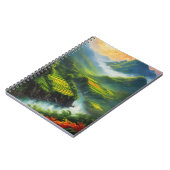 アジアの峰々の美しい緑の谷 ノートブック (左側)