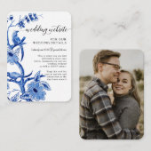 アジアの影響中国の不気味な青い白い詳細 エンクロージャーカード (正面/裏面)