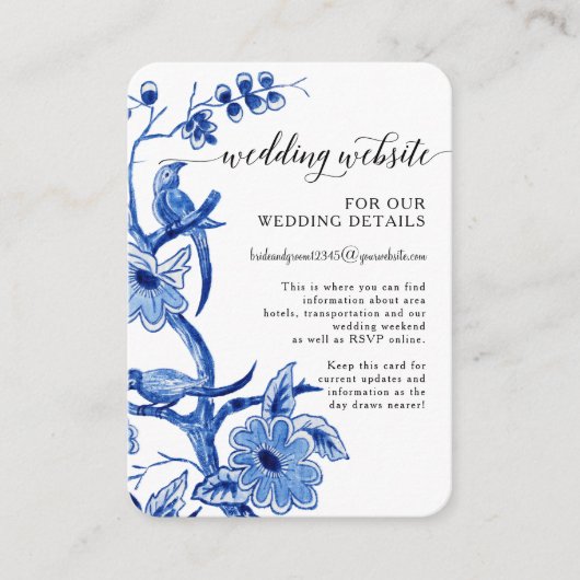 アジアの影響中国の不気味な青い白い詳細 エンクロージャーカード (正面)