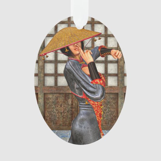 アジアの戦う女性 オーナメント (正面)