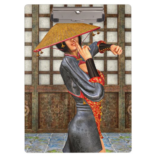 アジアの戦う女性 クリップボード (正面)