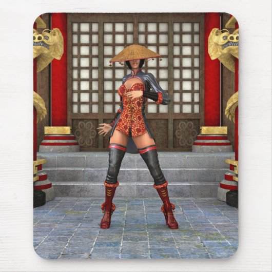 アジアの戦う女性 マウスパッド (正面)