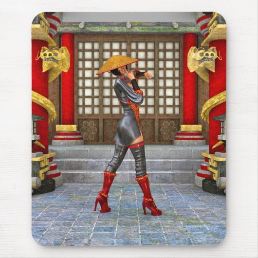 アジアの戦士の乙女 マウスパッド (正面)