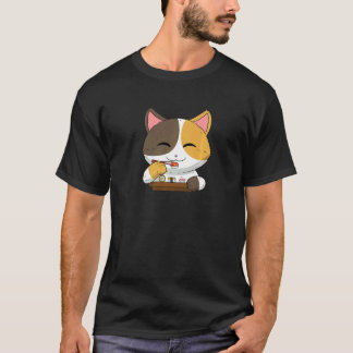 アジアの日本料理 寿司 スシ ネコ ペット ケーシ Tシャツ