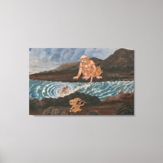 アジアの歴史に包まれたキャンバス キャンバスプリント (正面)