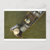 アジアの漁師(上空から) ポストカード (正面)