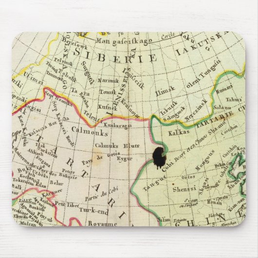 アジアの物理マップ マウスパッド (正面)