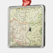 アジアの物理マップ メタルオーナメント (左)