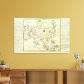 アジアの物理地図 キャンバスプリント (インサイチュ (リビング))