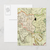 アジアの物理地図 ポストカード (正面/裏面)