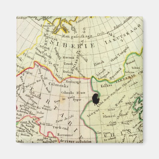 アジアの物理地図 マグネット (正面)