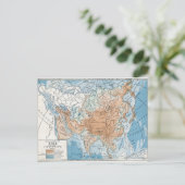 アジアの物理地図（1916年） ポストカード (スタンド正面)