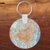 アジアの物理地図(1916) キーホルダー (正面)