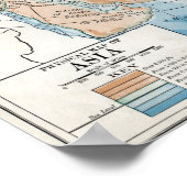 アジアの物理地図(1916) ポスター (角)