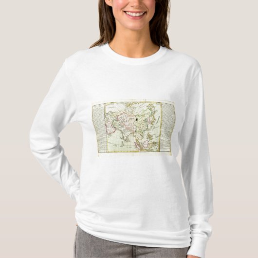 アジアの物理的な地図 Tシャツ (正面)