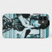 アジアの王妃ブルー肖像画アート Case-Mate iPhoneケース (裏面(横))