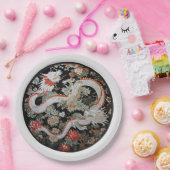 アジアの白いドラゴン ペーパープレート (パーティー)