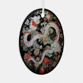 アジアの白いドラゴン メタルオーナメント (正面右)