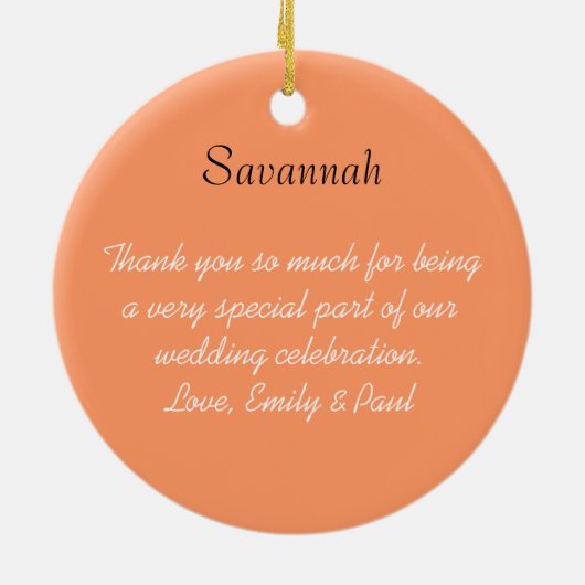 アジアの着物とバーデメイドの贈り物、珊瑚の変化 セラミックオーナメント (裏面)