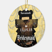 アジアの着物とバーデメイドの贈り物、珊瑚の変化 セラミックオーナメント (左)