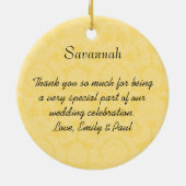 アジアの着物とバーデメイドの贈り物、珊瑚の変化 セラミックオーナメント (裏面)