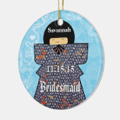 アジアの着物にバーデメイドの贈り物ピンクの変化 セラミックオーナメント (左)