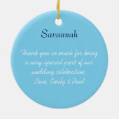 アジアの着物にバーデメイドの贈り物ピンクの変化 セラミックオーナメント (裏面)