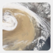 アジアの砂嵐が太平洋を横切る スクエアシール (正面)