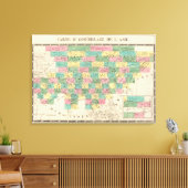 アジアの組立地図 キャンバスプリント (インサイチュ (リビング))