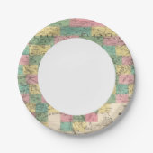 アジアの組立地図 ペーパープレート (正面)