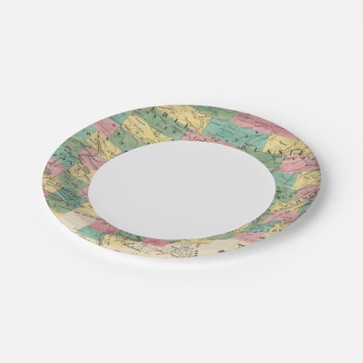 アジアの組立地図 ペーパープレート (アングル)