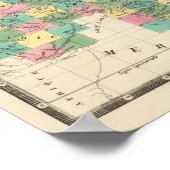 アジアの組立地図 ポスター (角)