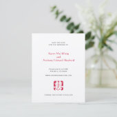 アジアの結婚式 赤い色の「Save the Date」発表 セーブザデート (スタンド正面)