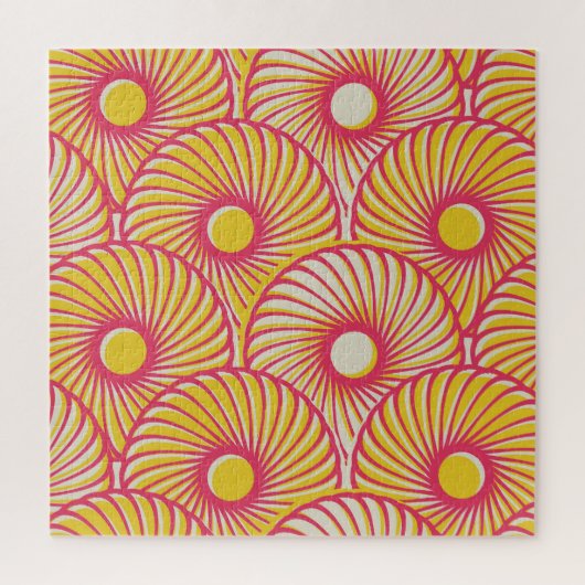 アジアの羽、オレンジ色の赤はかりで測、シームレス。 ジグソーパズル (縦)