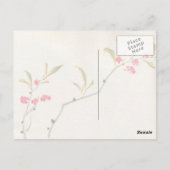 アジアの花のヴィンテージはがき ポストカード (裏面)