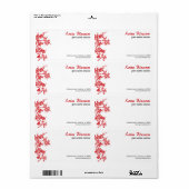 アジアの花の海運表 ラベル (フルシート)