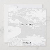 アジアの花をモチーフにしたオーダーメイドの招待状 招待状 (裏面)