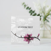 アジアの花をモチーフにしたオーダーメイドの招待状 招待状 (スタンド正面)