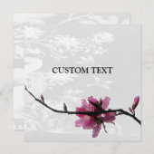 アジアの花をモチーフにしたオーダーメイド招待状 招待状 (正面/裏面)