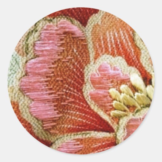 アジアの花シール ラウンドシール (正面)