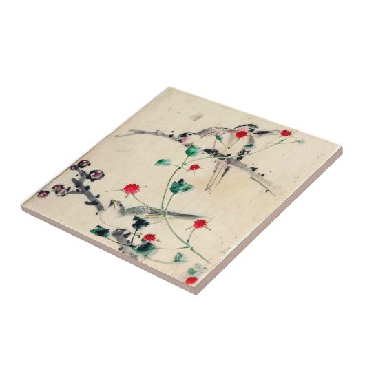 アジアの花 タイル (側面)