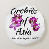 アジアの蘭 ラウンドクッション (裏面)